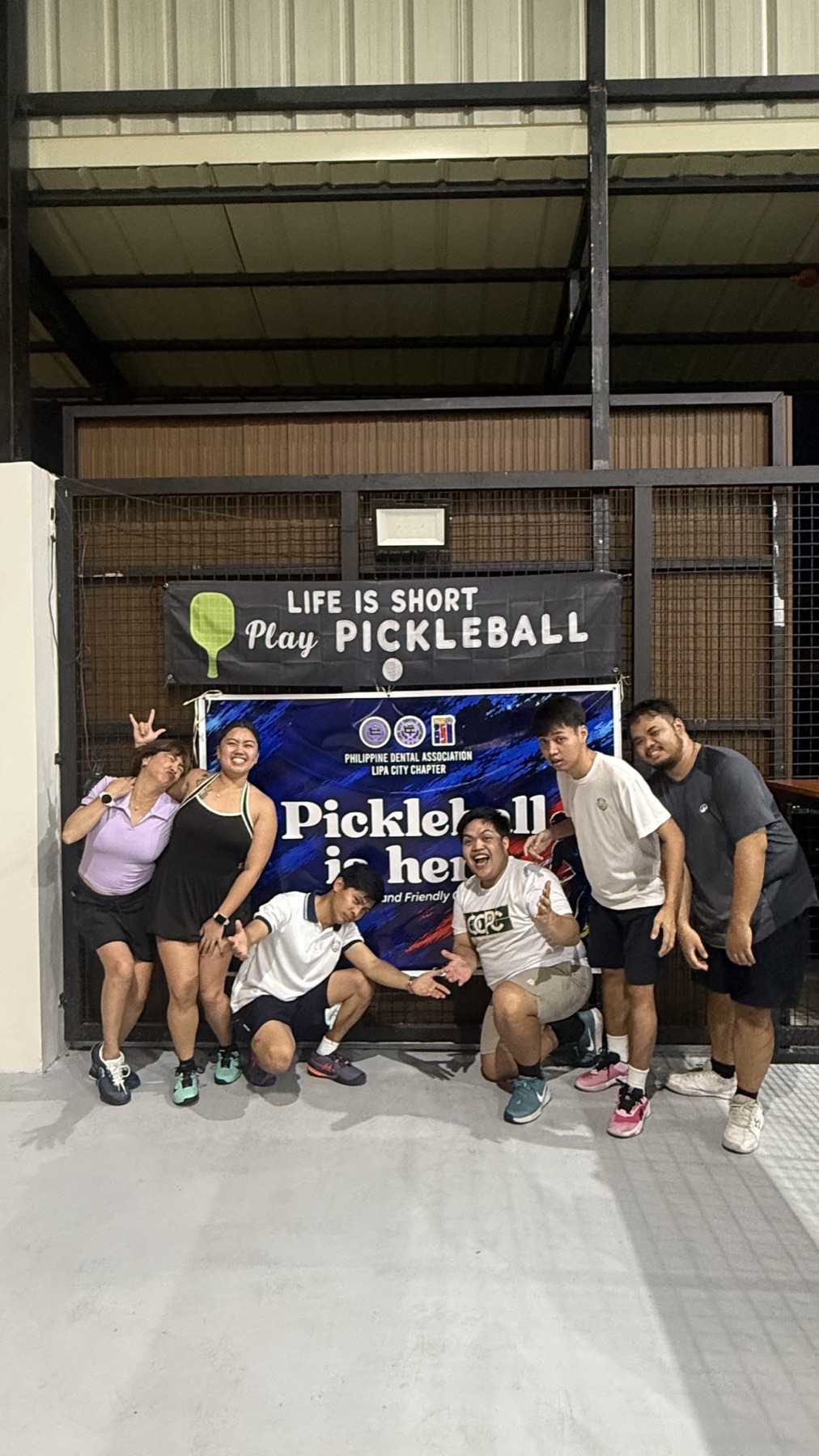 Pickleball action during the Lipa City visit