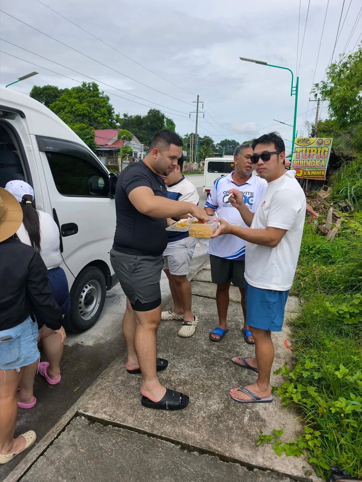 OCPC members sharing roadside snacks